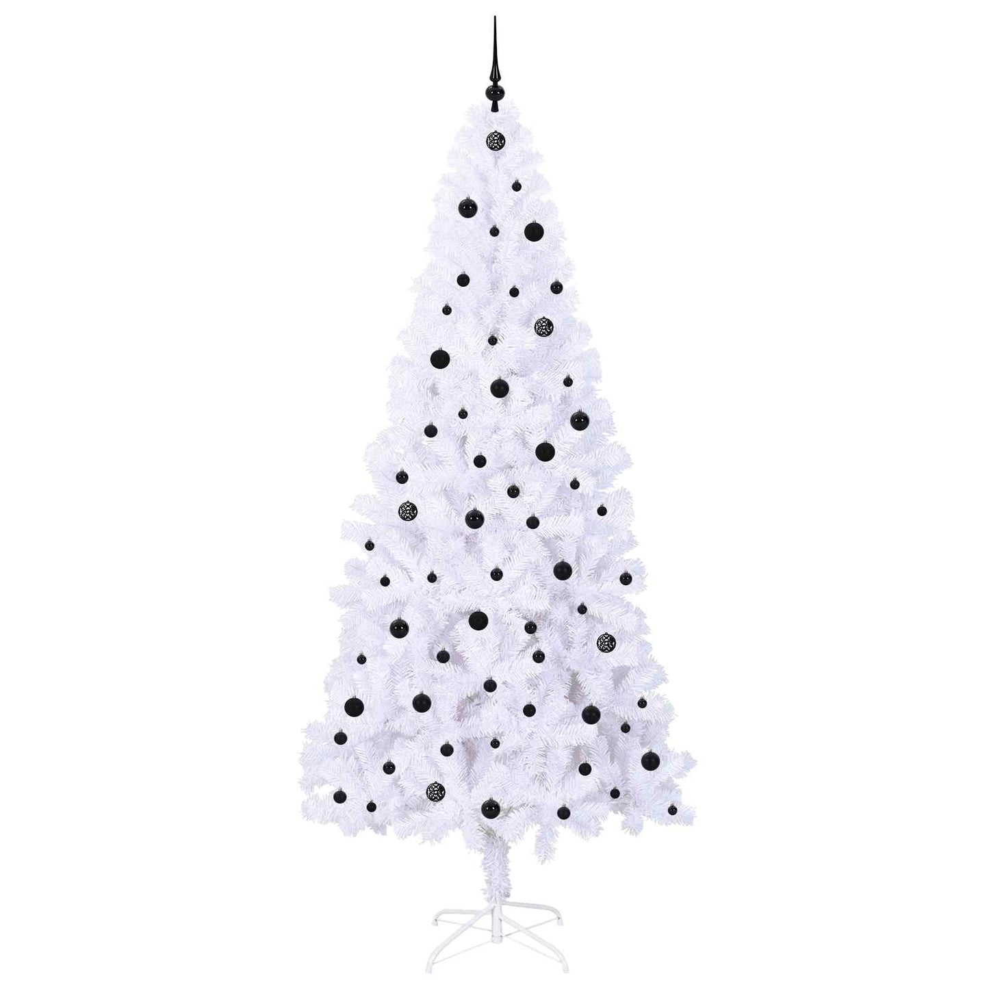 vidaXL Künstlicher Weihnachtsbaum Weiß 240 cm PVC und Stahl