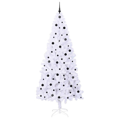 vidaXL Künstlicher Weihnachtsbaum Weiß 240 cm PVC und Stahl