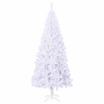 vidaXL Künstlicher Weihnachtsbaum Weiß 240 cm PVC und Stahl