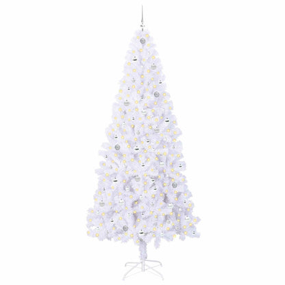 Künstlicher Weihnachtsbaum Weiß 240 cm PVC und Stahl