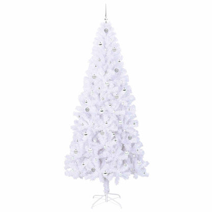 Künstlicher Weihnachtsbaum Weiß 240 cm PVC und Stahl