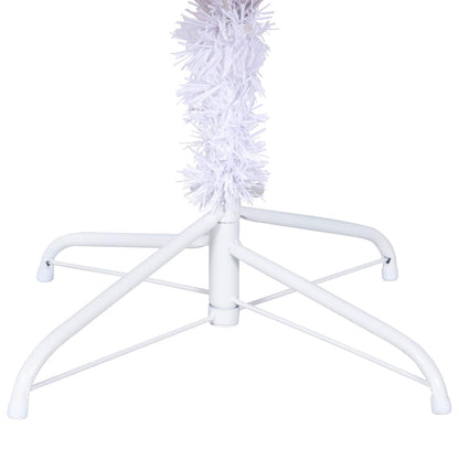 vidaXL Künstlicher Weihnachtsbaum Weiß 240 cm PVC und Stahl
