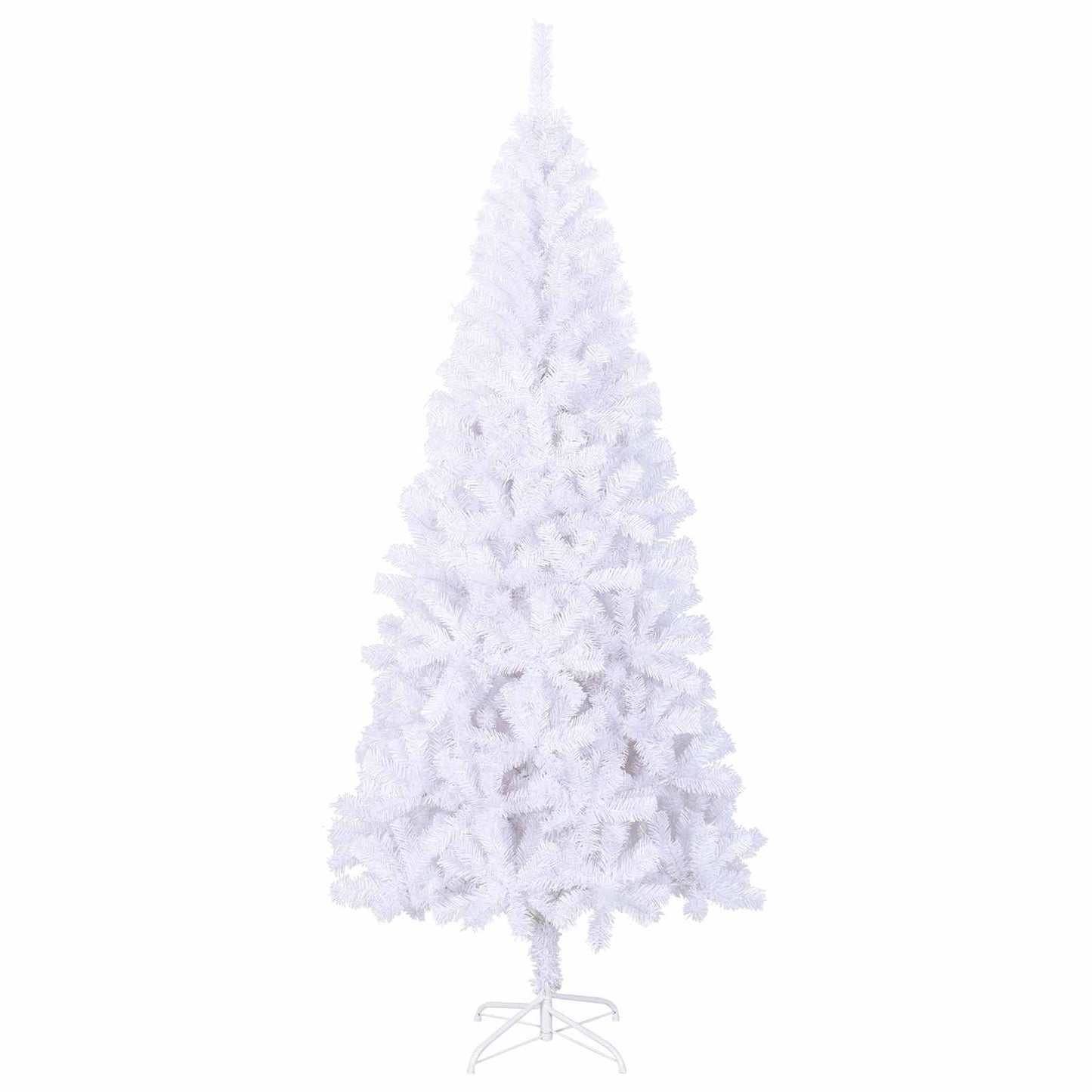 vidaXL Künstlicher Weihnachtsbaum Weiß 240 cm PVC und Stahl