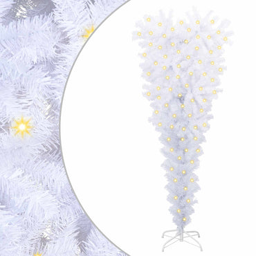 vidaXL Künstlicher Weihnachtsbaum Weiß 120 cm PVC und Stahl