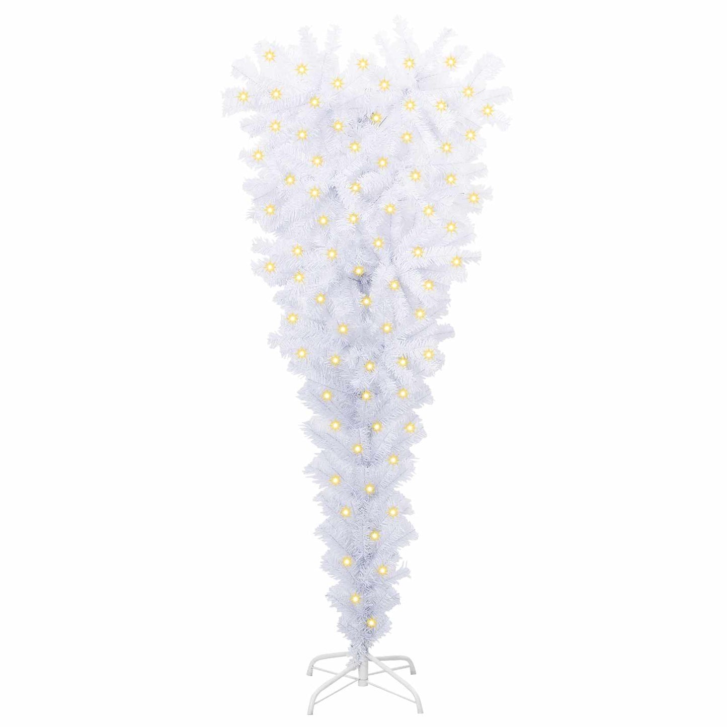vidaXL Künstlicher Weihnachtsbaum Weiß 120 cm PVC und Stahl