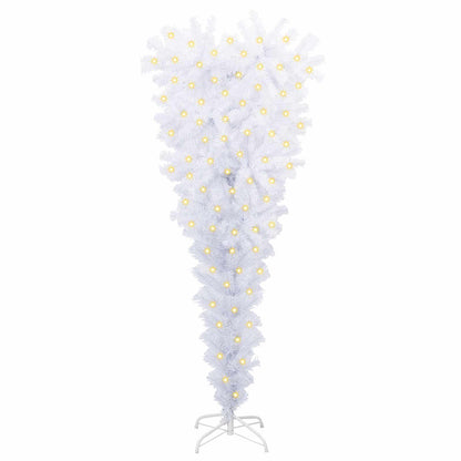vidaXL Künstlicher Weihnachtsbaum Weiß 120 cm PVC und Stahl