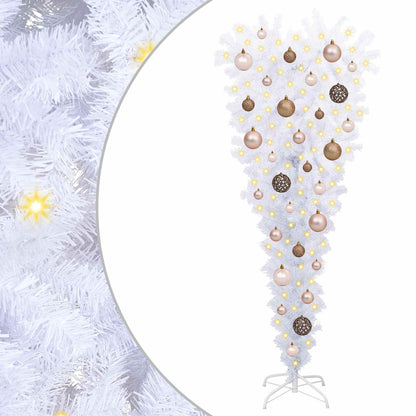 vidaXL Künstlicher Weihnachtsbaum Weiß 120 cm PVC und Stahl
