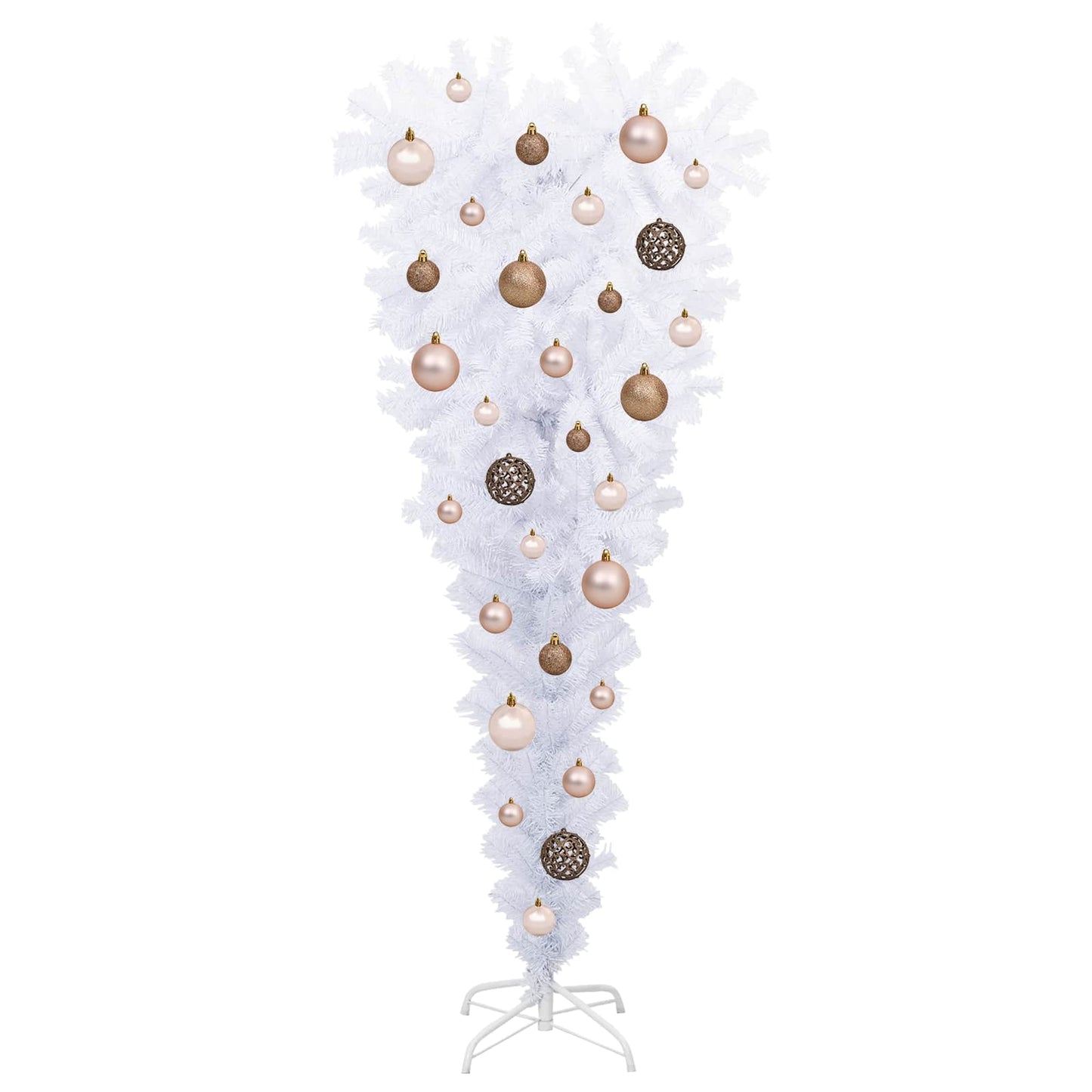 vidaXL Künstlicher Weihnachtsbaum Weiß 120 cm PVC und Stahl