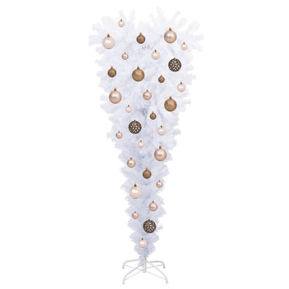 vidaXL Künstlicher Weihnachtsbaum Weiß 120 cm PVC und Stahl