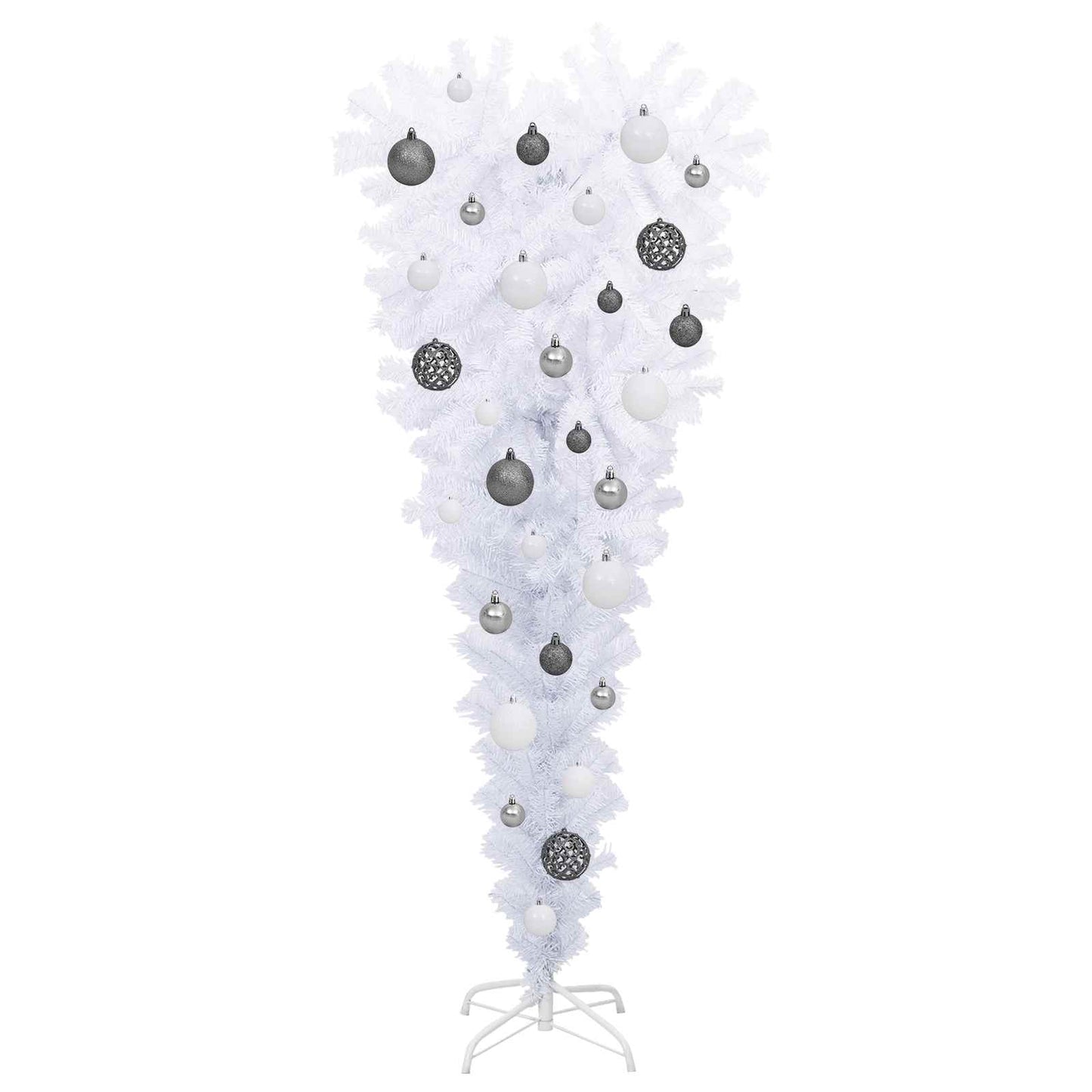 vidaXL Künstlicher Weihnachtsbaum Weiß 120 cm PVC und Stahl