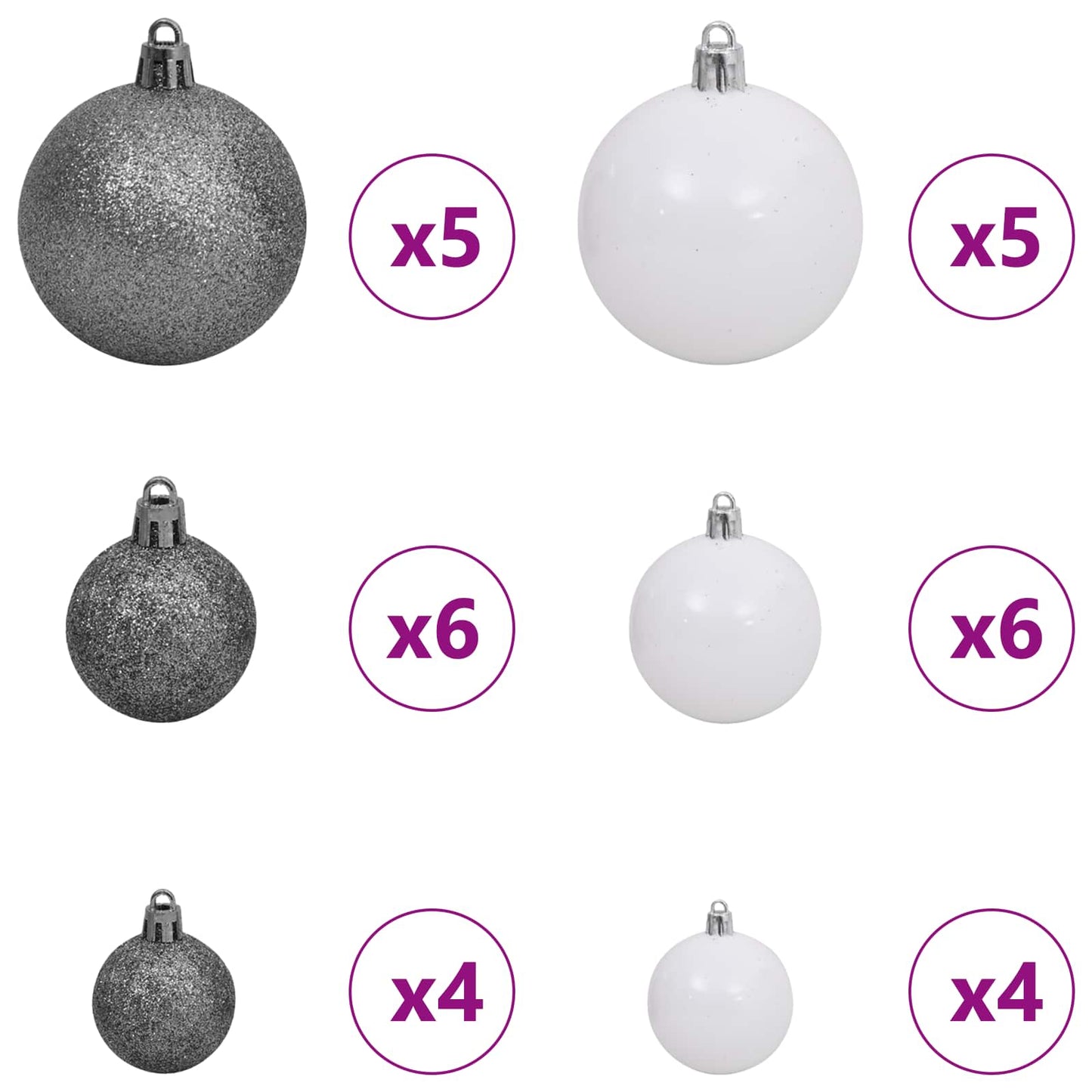 vidaXL Künstlicher Weihnachtsbaum Weiß 120 cm PVC und Stahl