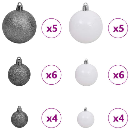 vidaXL Künstlicher Weihnachtsbaum Weiß 120 cm PVC und Stahl