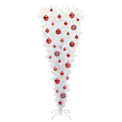 vidaXL Künstlicher Weihnachtsbaum Weiß 120 cm PVC und Stahl