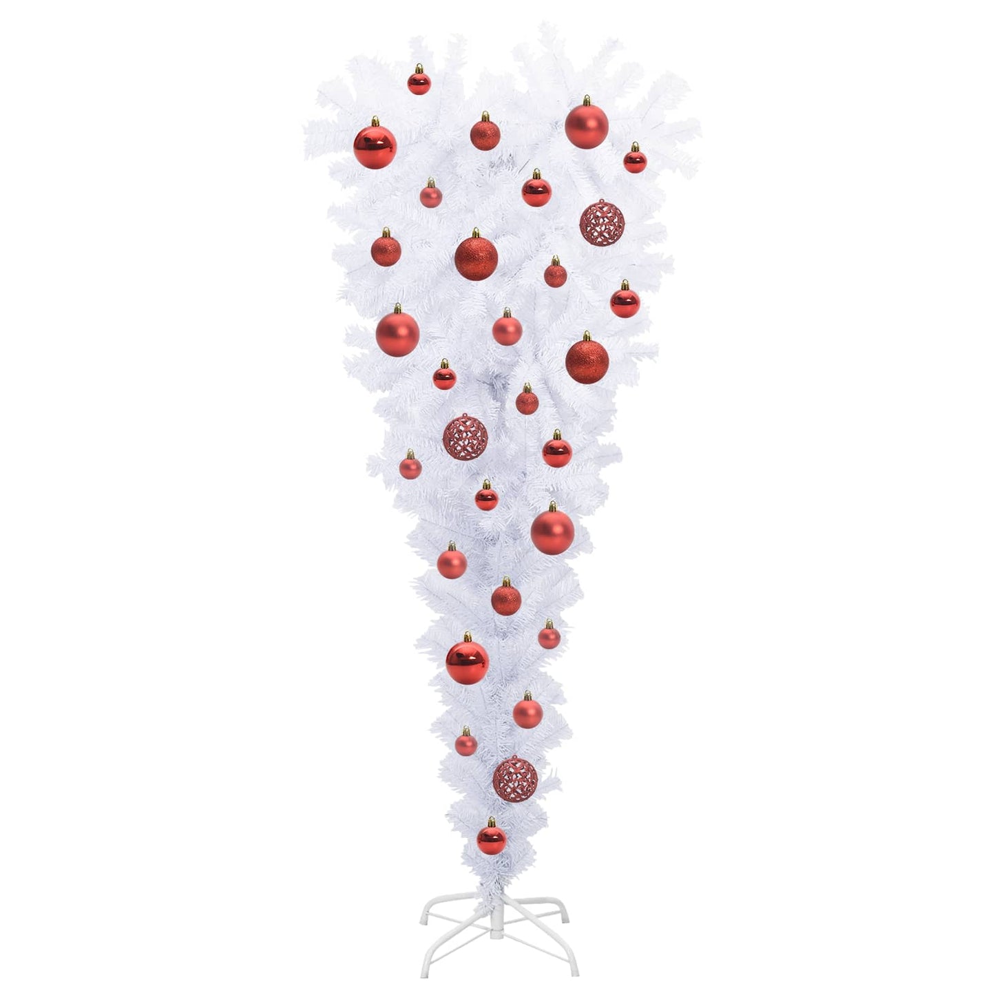 vidaXL Künstlicher Weihnachtsbaum Weiß 120 cm PVC und Stahl