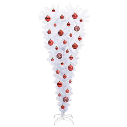 vidaXL Künstlicher Weihnachtsbaum Weiß 120 cm PVC und Stahl