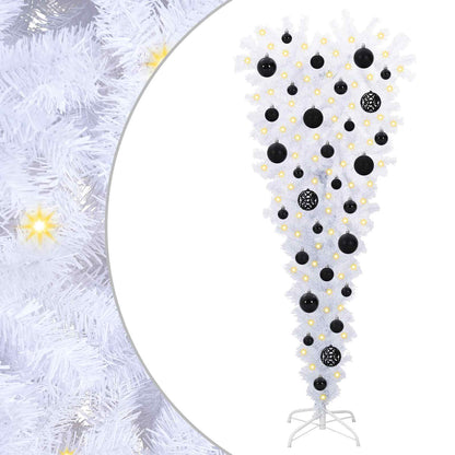 vidaXL Künstlicher Weihnachtsbaum Weiß 120 cm PVC und Stahl