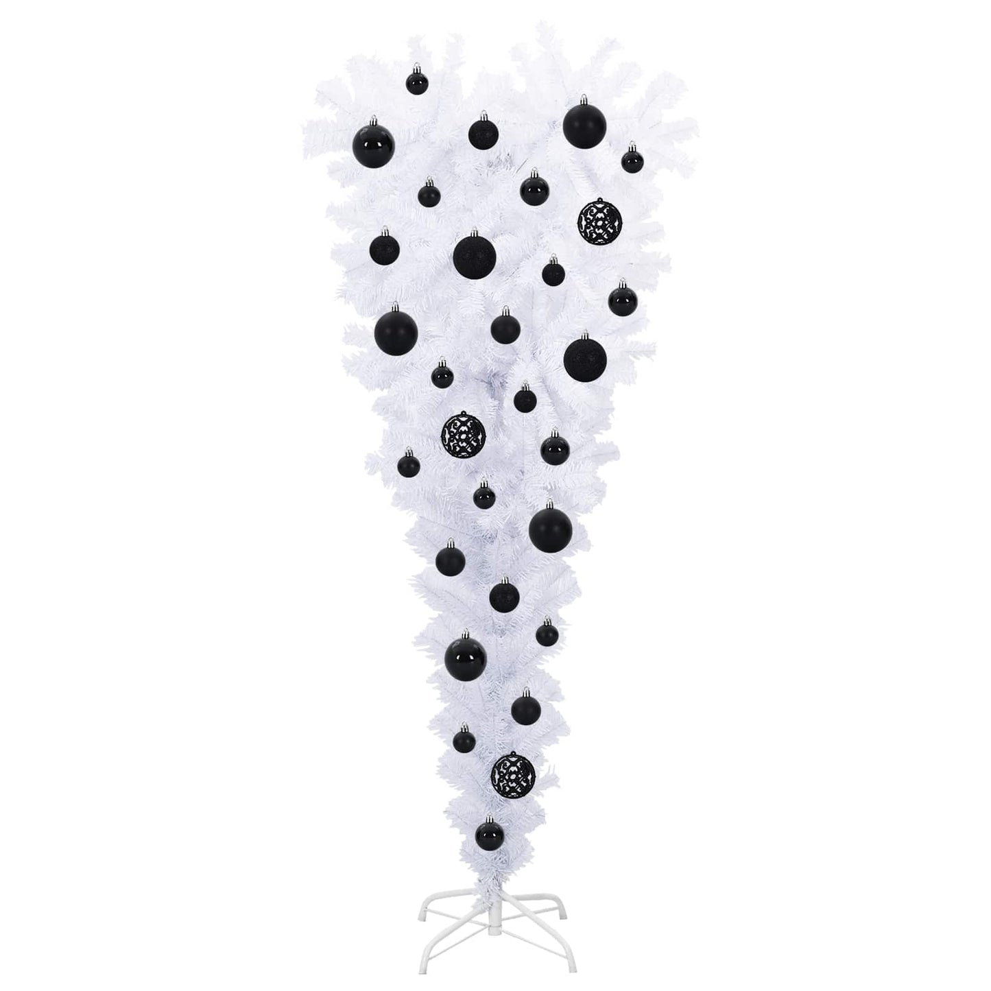 vidaXL Künstlicher Weihnachtsbaum Weiß 120 cm PVC und Stahl