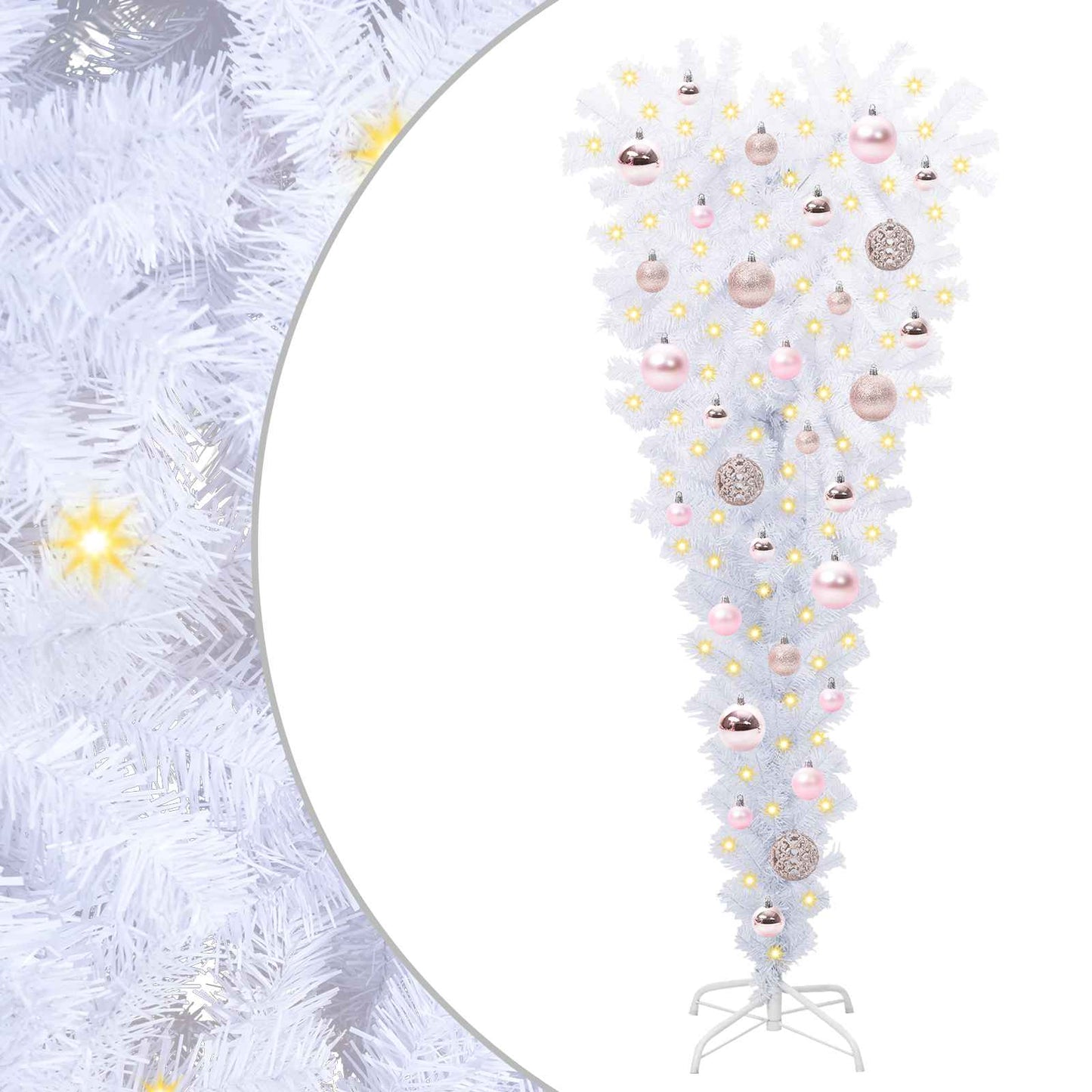 vidaXL Künstlicher Weihnachtsbaum Weiß 120 cm PVC und Stahl