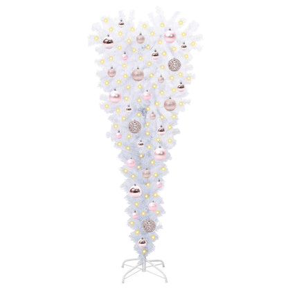 vidaXL Künstlicher Weihnachtsbaum Weiß 120 cm PVC und Stahl