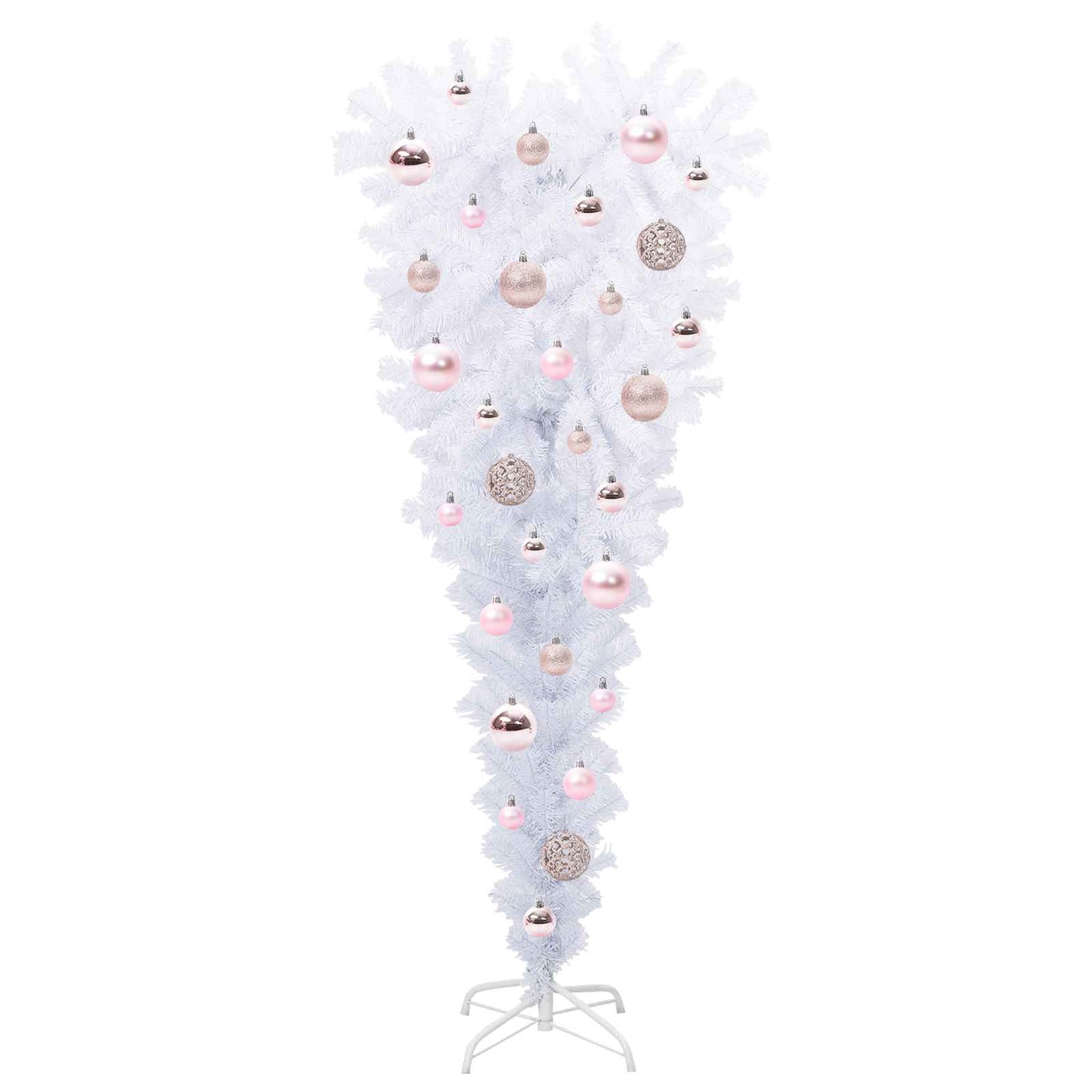 vidaXL Künstlicher Weihnachtsbaum Weiß 120 cm PVC und Stahl