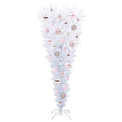 vidaXL Künstlicher Weihnachtsbaum Weiß 120 cm PVC und Stahl