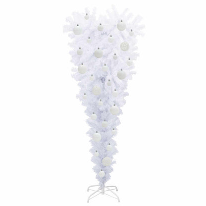 vidaXL Künstlicher Weihnachtsbaum Weiß 120 cm PVC und Stahl