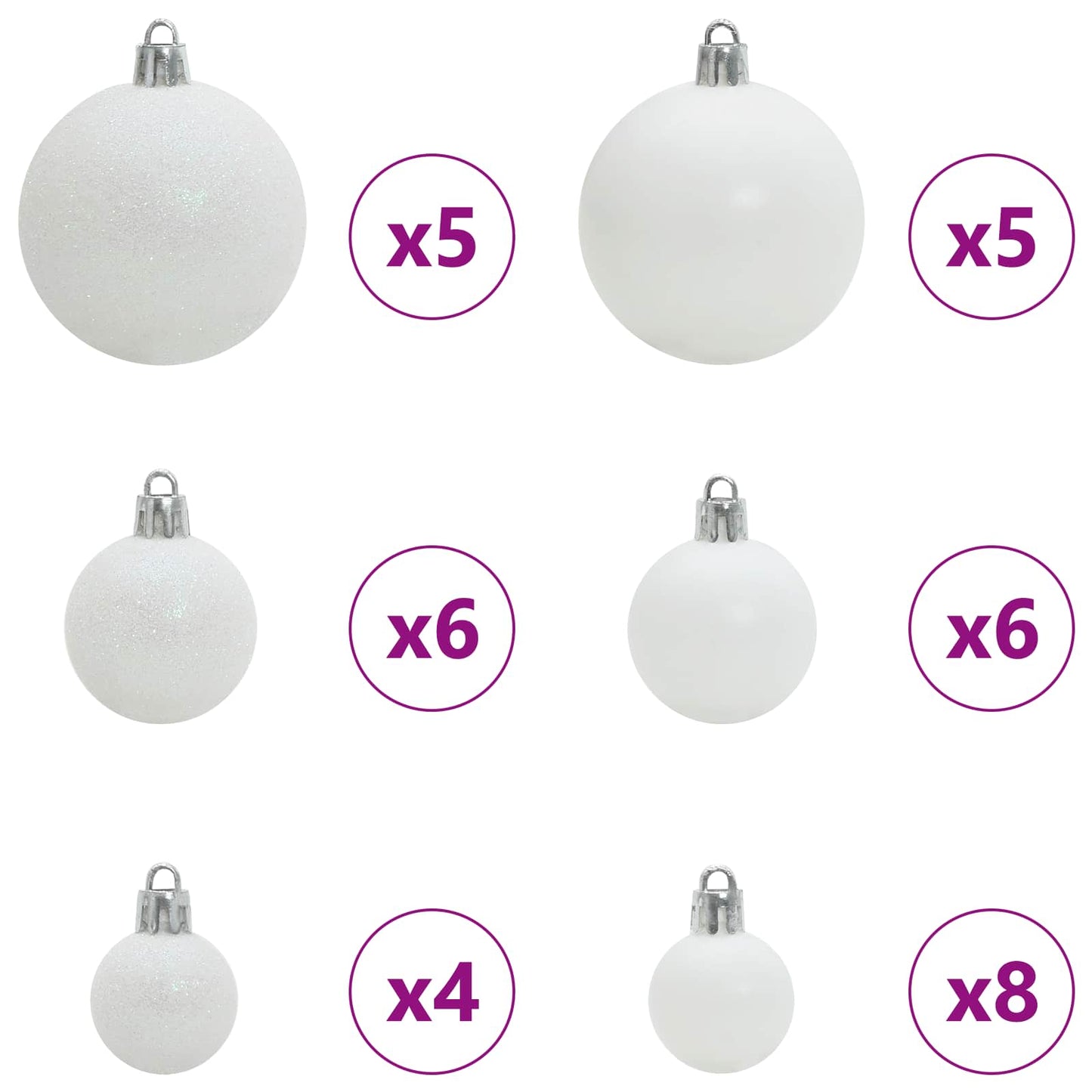 vidaXL Künstlicher Weihnachtsbaum Weiß 120 cm PVC und Stahl