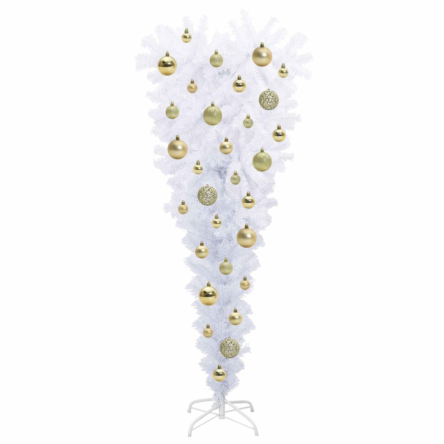 vidaXL Künstlicher Weihnachtsbaum Weiß 120 cm PVC und Stahl