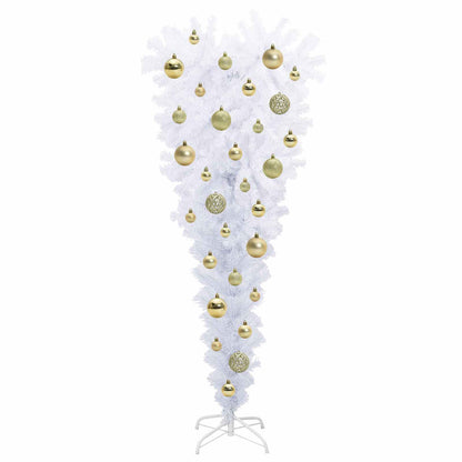 vidaXL Künstlicher Weihnachtsbaum Weiß 120 cm PVC und Stahl