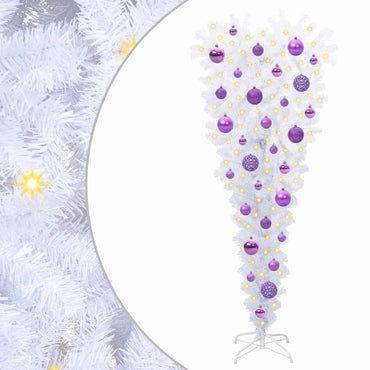 vidaXL Künstlicher Weihnachtsbaum Weiß 120 cm PVC und Stahl
