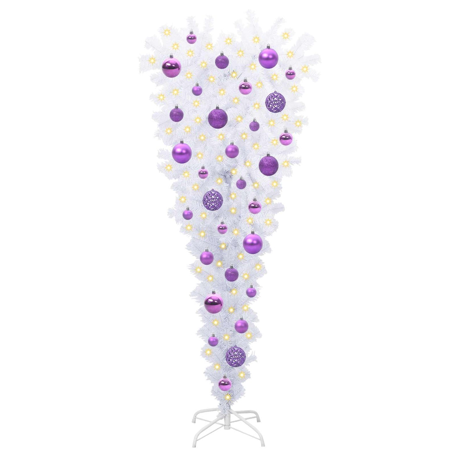 vidaXL Künstlicher Weihnachtsbaum Weiß 120 cm PVC und Stahl