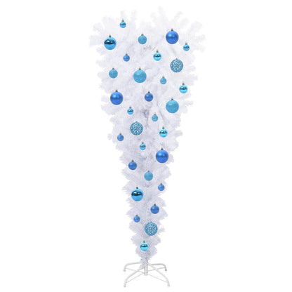 vidaXL Künstlicher Weihnachtsbaum Weiß 120 cm PVC und Stahl