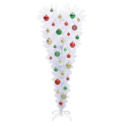 vidaXL Künstlicher Weihnachtsbaum Weiß 120 cm PVC und Stahl