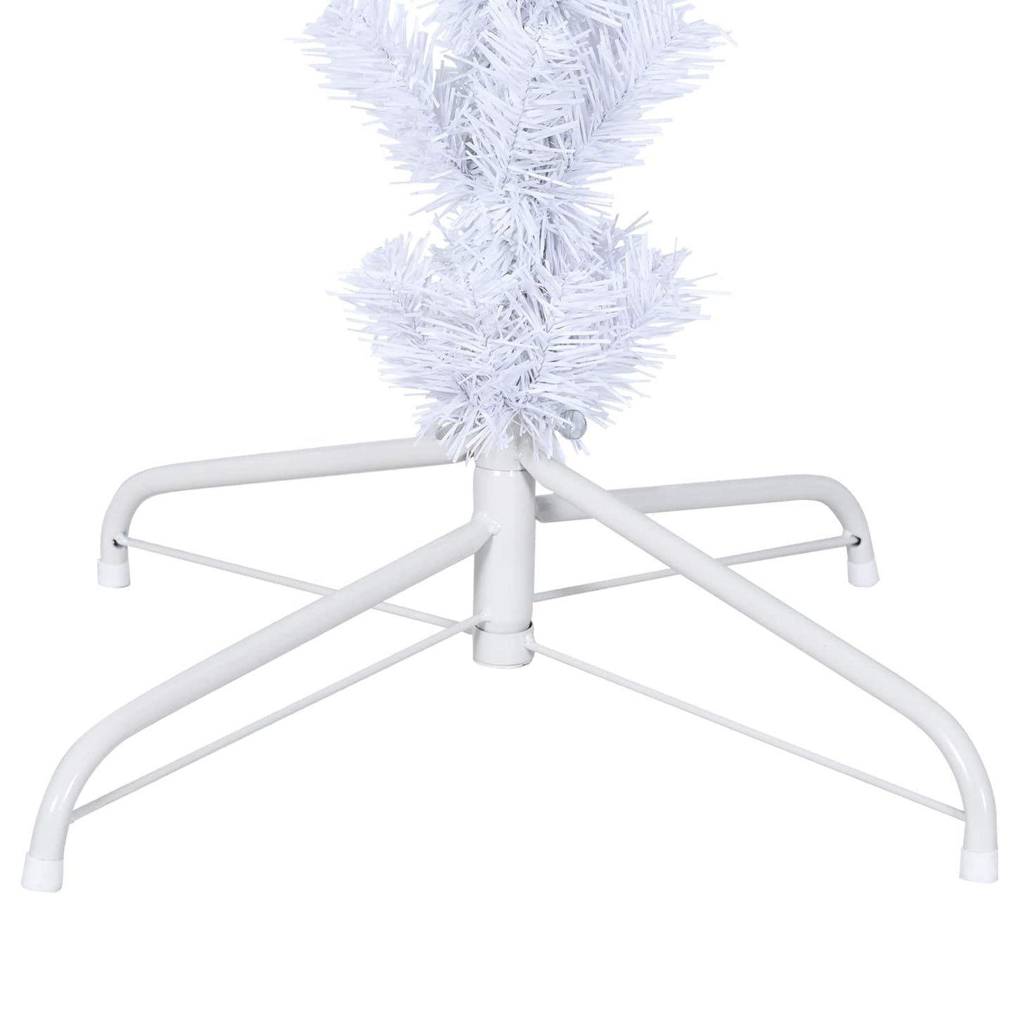 vidaXL Künstlicher Weihnachtsbaum Weiß 210 cm PVC und Stahl