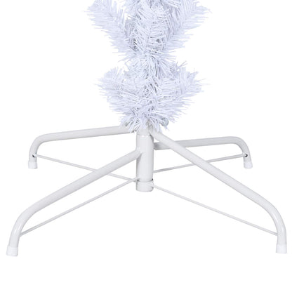 vidaXL Künstlicher Weihnachtsbaum Weiß 240 cm PVC und Stahl