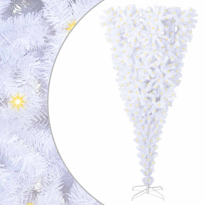 vidaXL Künstlicher Weihnachtsbaum Weiß 240 cm PVC und Stahl