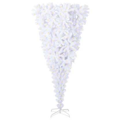 vidaXL Künstlicher Weihnachtsbaum Weiß 240 cm PVC und Stahl