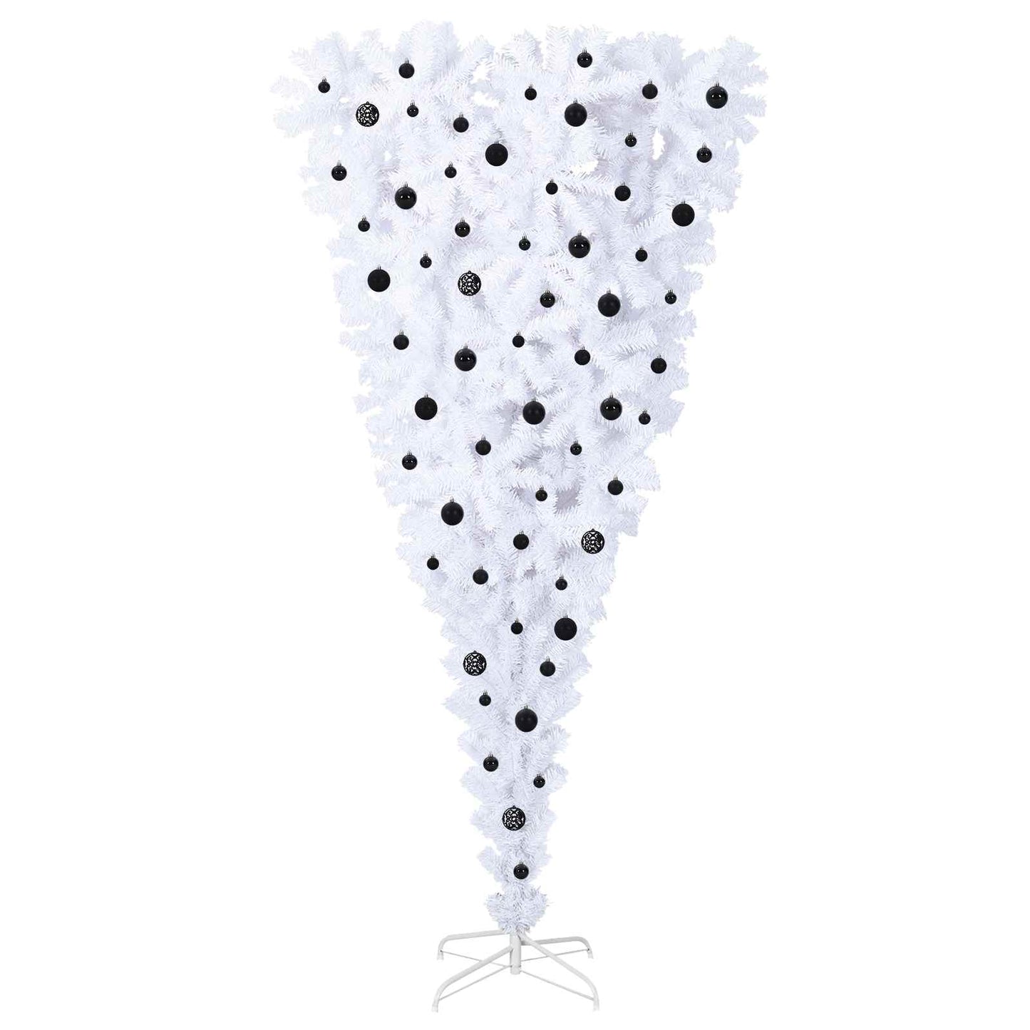 vidaXL Künstlicher Weihnachtsbaum Weiß 240 cm PVC und Stahl