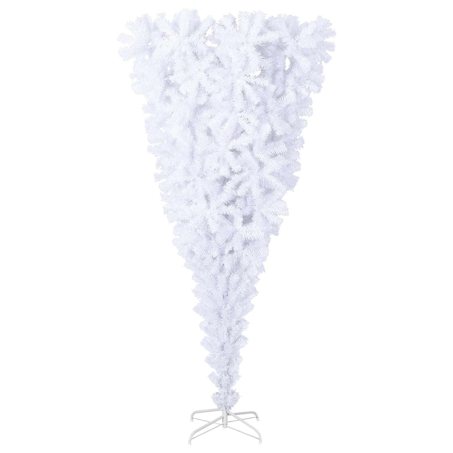 vidaXL Künstlicher Weihnachtsbaum Weiß 240 cm PVC und Stahl
