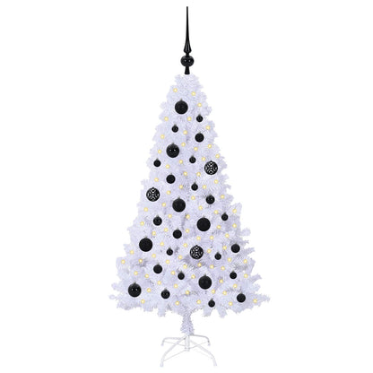 Künstlicher Weihnachtsbaum Weiß 120 cm PVC und Stahl