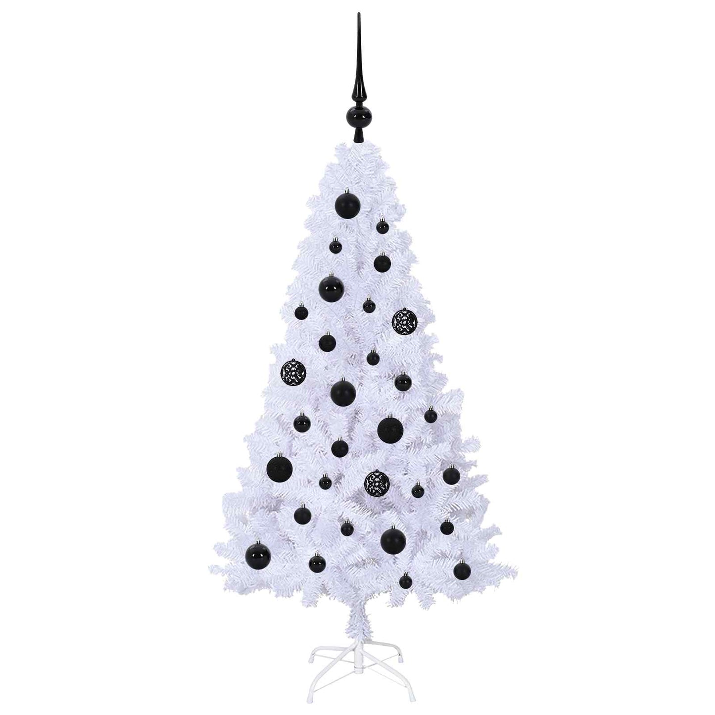 Künstlicher Weihnachtsbaum Weiß 120 cm PVC und Stahl
