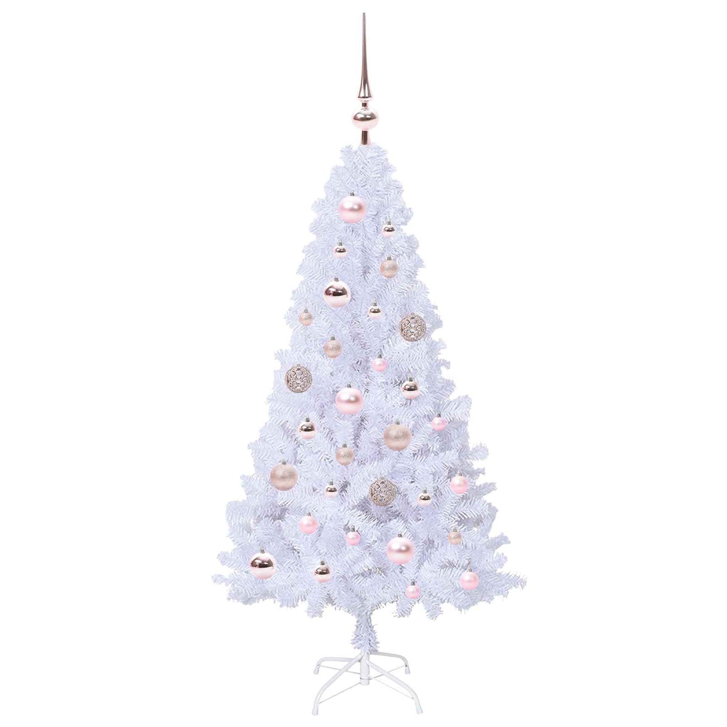 vidaXL Künstlicher Weihnachtsbaum Weiß 120 cm PVC und Stahl
