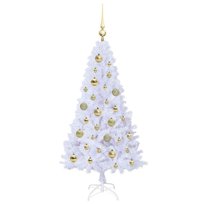 vidaXL Künstlicher Weihnachtsbaum Weiß 120 cm PVC und Stahl