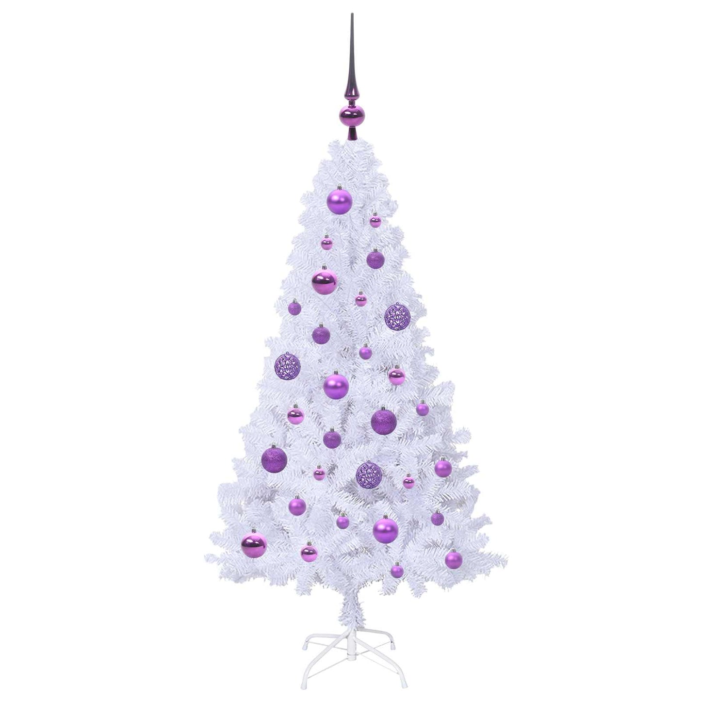 Künstlicher Weihnachtsbaum Weiß 120 cm PVC und Stahl
