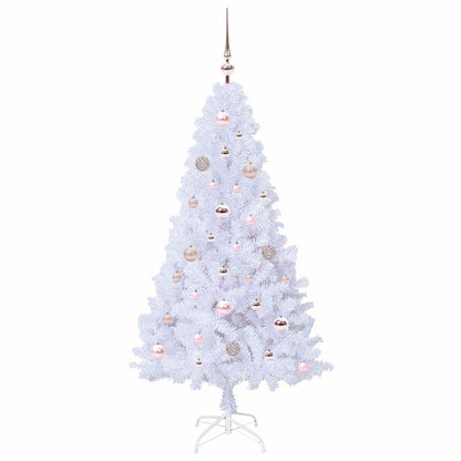 vidaXL Künstlicher Weihnachtsbaum Weiß 150 cm PVC und Stahl