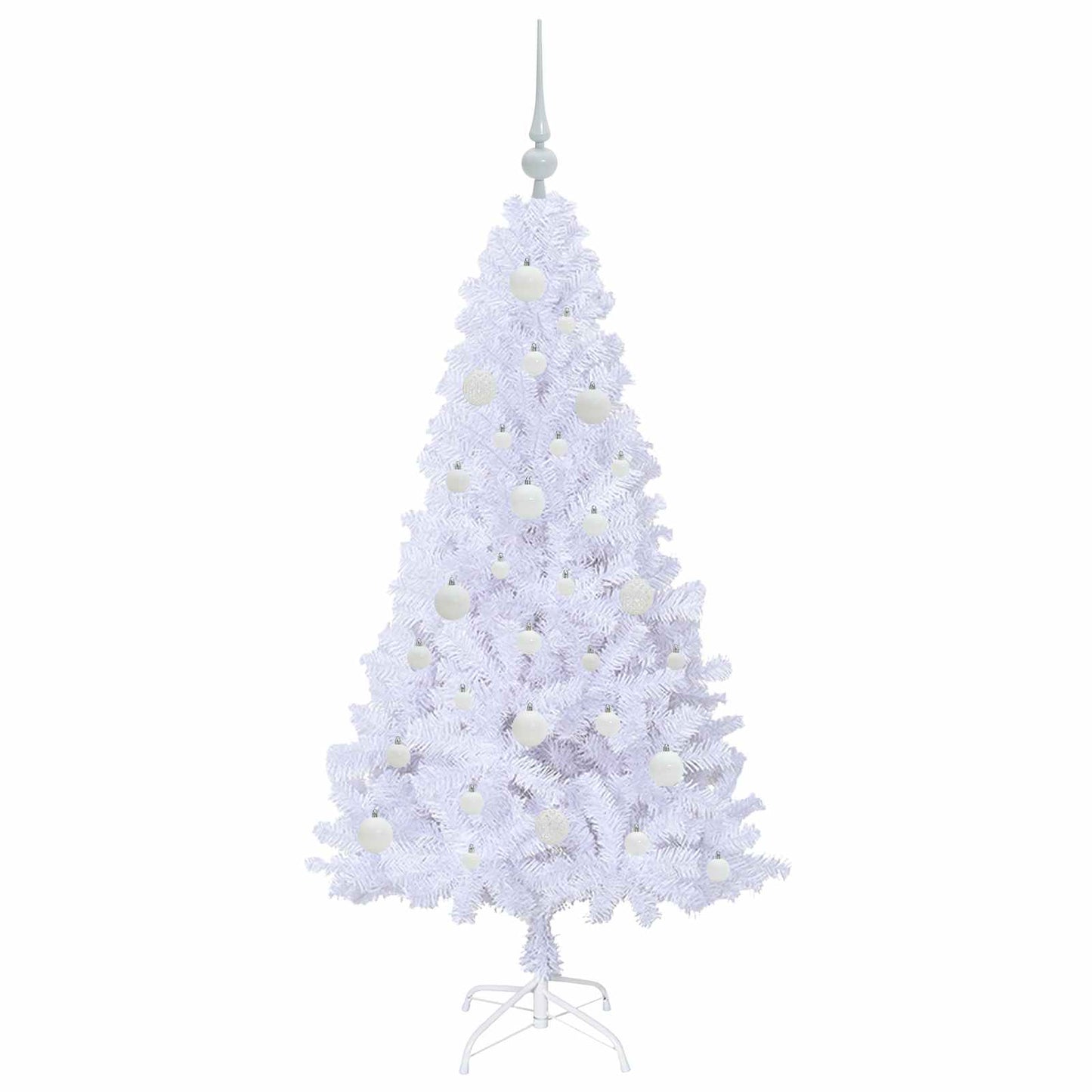 Künstlicher Weihnachtsbaum Weiß 150 cm PVC und Stahl