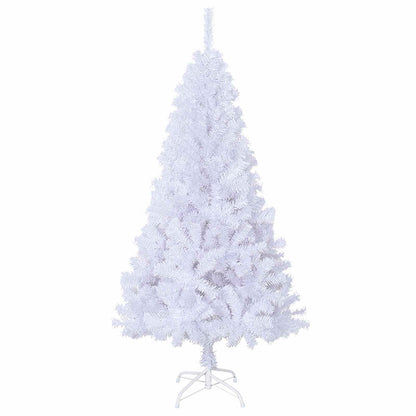 vidaXL Künstlicher Weihnachtsbaum Weiß 150 cm PVC und Stahl
