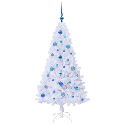 vidaXL Künstlicher Weihnachtsbaum Weiß 150 cm PVC und Stahl