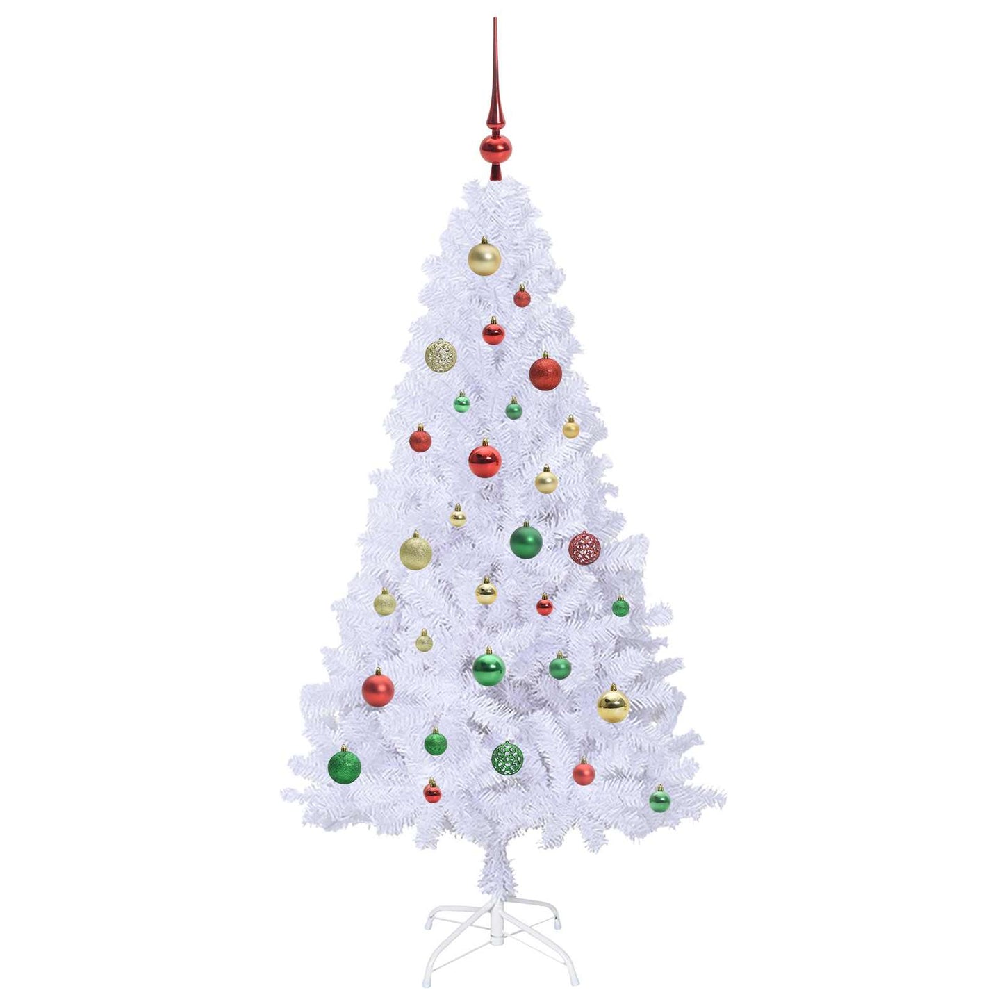 vidaXL Künstlicher Weihnachtsbaum Weiß 150 cm PVC und Stahl