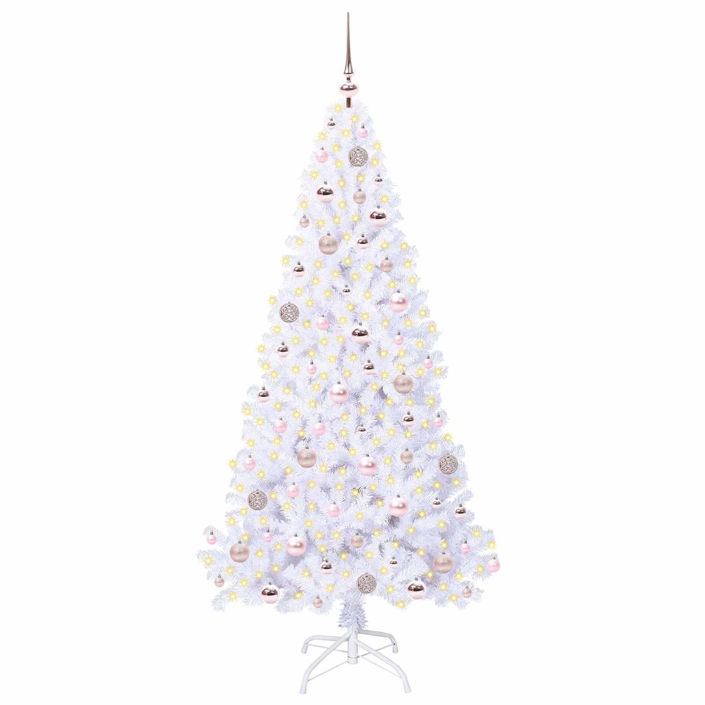 Künstlicher Weihnachtsbaum Weiß 180 cm PVC und Stahl